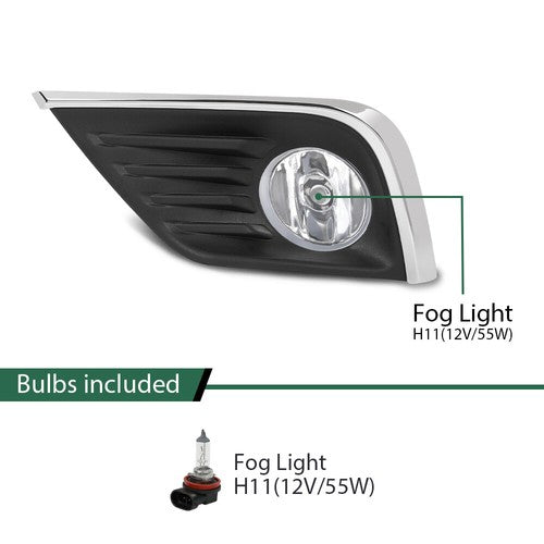 Solid Spare Fit For 2016-2018 Nissan Altima Fog Lights Driving Lamps w/ Wiring Left+Right