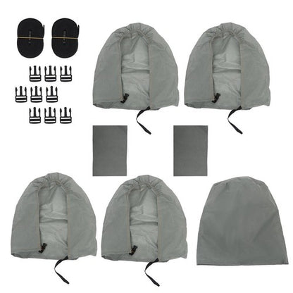 Solid Spare Fits 26'-29' Motorhome W/2 Assist Poles Easy Setup 5th Wheel RV Covers Windproof