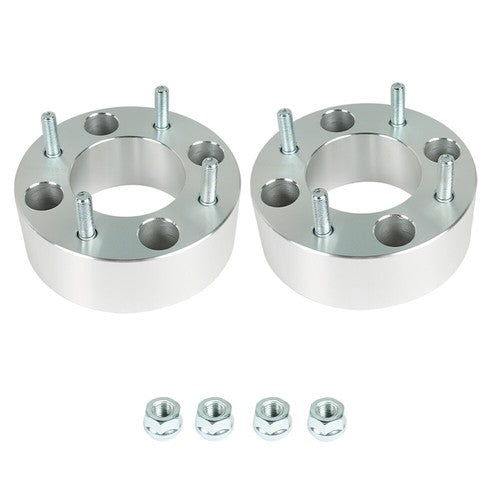 Solid Spare Wheel Spacers For Honda Rincon 680 4x110 2" 74mm M10x1.25 Silver X2