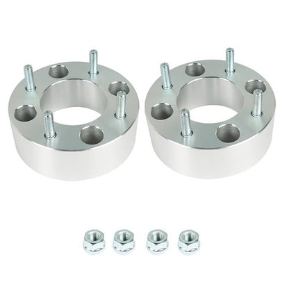 Solid Spare Wheel Spacers For Honda Rincon 680 4x110 2" 74mm M10x1.25 Silver X2