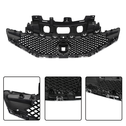 6pcs Front Bumper Upper Lower Grille+Fog Lights For 2015-2016 Nissan Versa Note