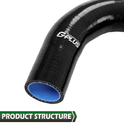 Solid Spare Fit For 99-2006 Chevy Silverado Upper Lower Radiator Coolant Hose Silicone Black