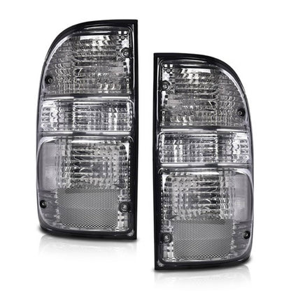 Solid Spare Fit For 01-04 Toyota Tacoma Smoke Tail Lights Brake Lamps Assembly w/ Bulbs