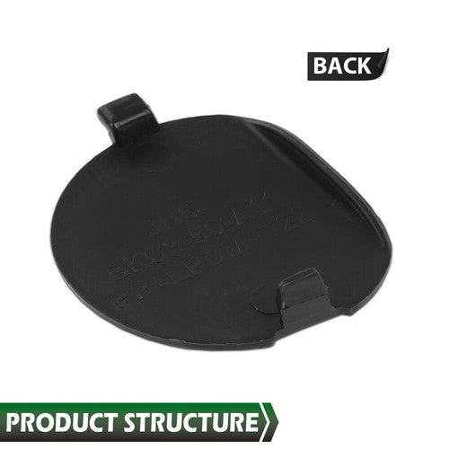 Solid Spare Fit For 2014 2015 2016 Mazda 3 Front Bumper Bracket Tow Eye Hook Cover Cap Black