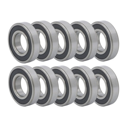 Solid Spare 10 Pack 6207-2RS 35mm x72mm x17mm Deep Groove Ball Bearing Rubber Sealed