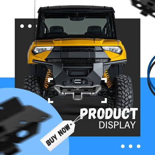 Solid Spare Front 2" Receiver Hitch Plow Mount For Polaris Ranger 500 570 800 Midsize 09-24