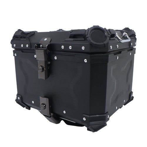 Solid Spare Waterproof Trunk Luggage Storage Case with Safety Lock Motorcycle Top Box 45L