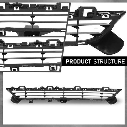Solid Spare Bumper Grille Fit For 14-18 BMW X5 Black Plastic Front Center Upper BM1036182
