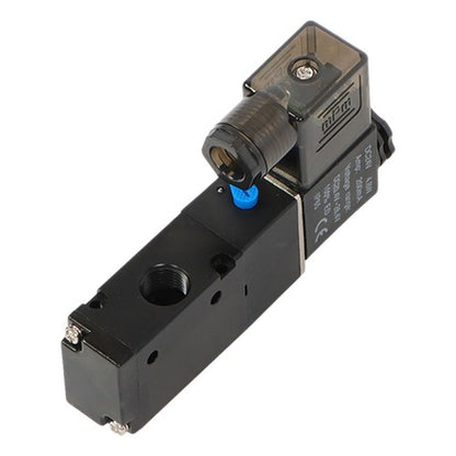 Solid Spare 1/4'' DC 12V 3 way 2 position Pneumatic Electric Solenoid Valve NPT Air Aluminum