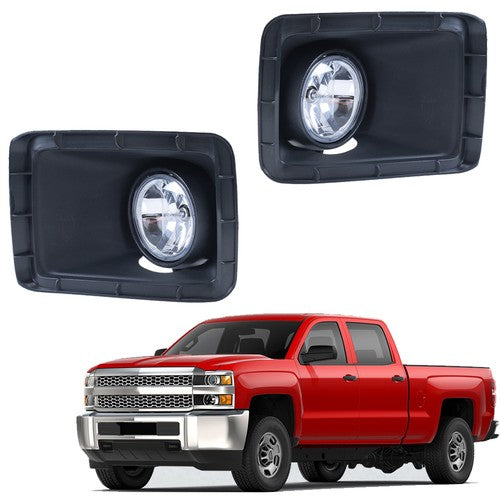 For 2015-2018 Silverado 2500HD 3500 22978632 22978631 Pair Fog Lamp Bezel