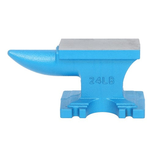 Solid Spare 24LB Cast Iron Anvil with Round Horn for Blacksmith Hard Hole Use