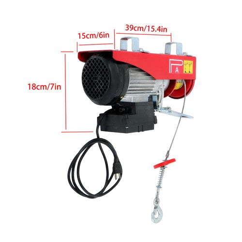 Solid Spare 110V 880lbs Automatic Lift Electric Hoist with 328ft Wireless Remote Control