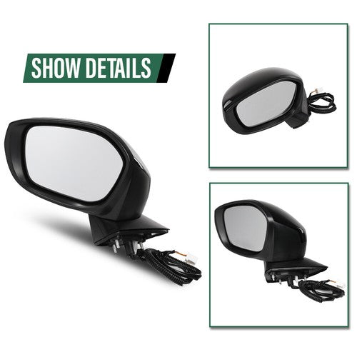 Solid Spare Fit For 2022-2023 Honda Civic 3 Pin Manual Fold Power Mirror Left Driver Side
