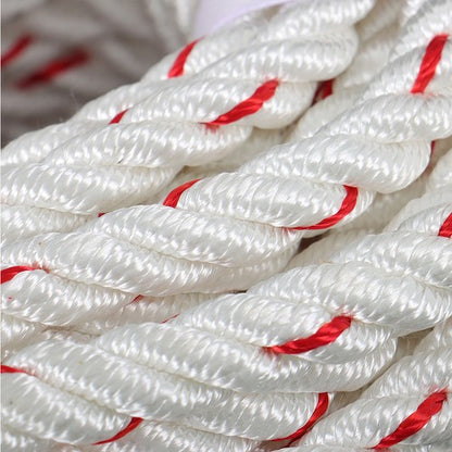 Solid Spare 1/2 'X 120'High Strength Braided Rope Breaking Strength 1160 Pounds White Red