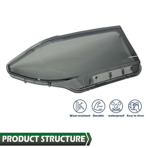 Solid Spare Fit For 2007-2013 Toyota Tundra 2008-17 Sequoia Headlight Replacement Lens Smoke