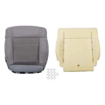 Solid Spare Suit For Jeep Wrangler 2007-2012 Passenger Bottom Seat Cover&Foam Cushion Gray