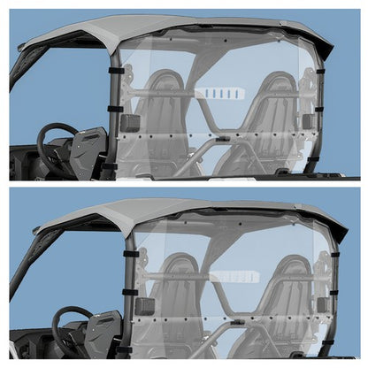 Solid Spare Rear Windshield/Vented Window For 21-2024 2022 23 Yamaha Wolverine RMAX2 X2 1000