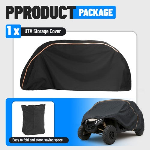 Solid Spare 2 Seat Vehicle Storage Dust Cover for Can-Am Maverick X3,Teryx Polaris RZR UTV