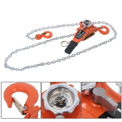 Solid Spare Lever Chain Hoist 1650Lbs Capacity 10Feet G80 Chain for Warehouse Machinery