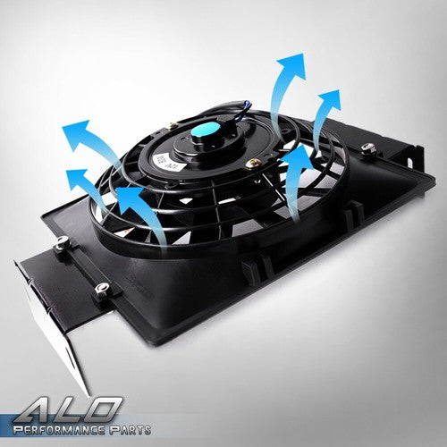 Solid Spare New Universal 12V 7" Pull Push Electric Engine Slim Oil Cooling Fan 2pcs