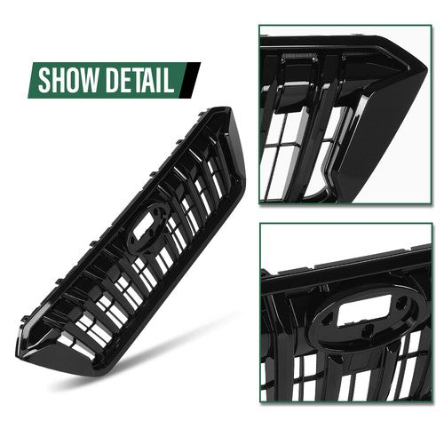 Solid Spare Fit For 2021-2023 Subaru Crosstrek Front Bumper Upper Grille Black J1010FL320