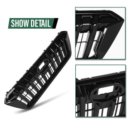 Solid Spare Fit For 2021-2023 Subaru Crosstrek Front Bumper Upper Grille Black J1010FL320