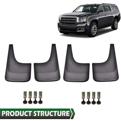 Solid Spare 4Pcs Mud Flaps Splash Guards Front & Rear Fit For 2007-2014 GMC Sierra Yukon XL