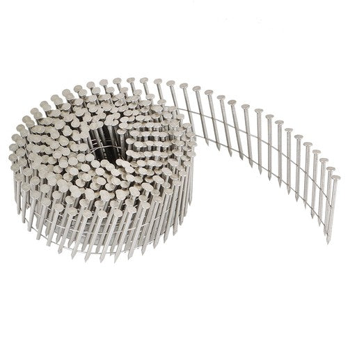 Solid Spare 15 Degree Wire Coil 2 × .09 Ring Shank Stainless Steel Siding Nail 3600Pcs