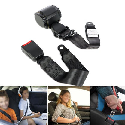 Solid Spare Seat Belt Retractable Black Shoulder 3 Point For Jeep CJ YJ Wrangler 1982-1995