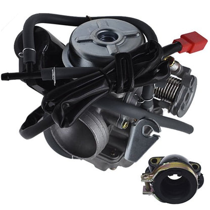 Solid Spare Go Kart Carburetor & Intake Manifold Boot For Yerf Dog Spiderbox GX150 GY6 150cc