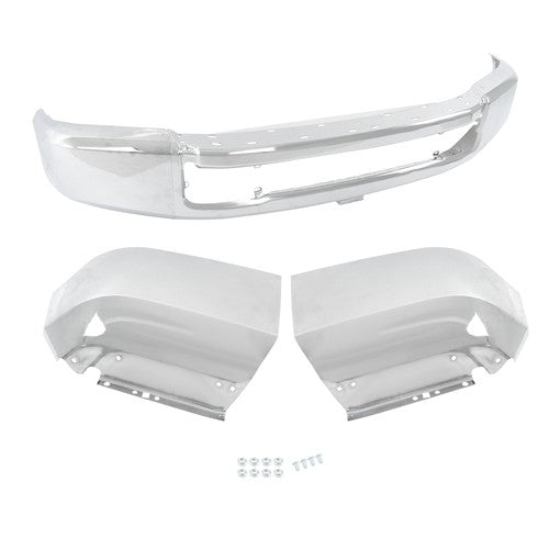 Solid Spare Chrome Split Front Bumper Suit For Ford F-250 F-350 2020-2022 New Front Bumper