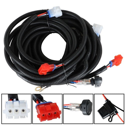 Solid Spare For EZGO TXT Golf Cart Gas&Electric 12V LED Headlight & Tail Light Kit W/ Wire