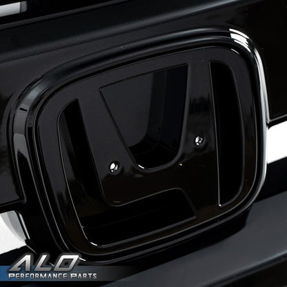 Solid Spare Fit For 2019-2020 Honda Civic Front Bumper Mesh Grille Grill Glossy Black USA