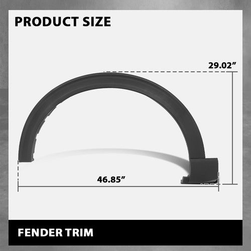 Solid Spare Fender Flares Trim 1Pair Fit For 2020-2024 Ford Explorer Front Left & Right Side