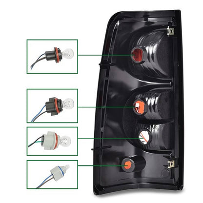 Solid Spare Fit For 03-06 Chevrolet Silverado LED DRL Clear Chrome Headlights+Tail Lights