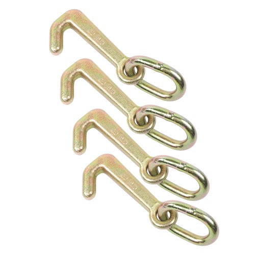 Solid Spare 4 Pack 5/16 Inch G70 Mini J Hook Hook 5400 Lbs Working Load Limit Towing Hooks