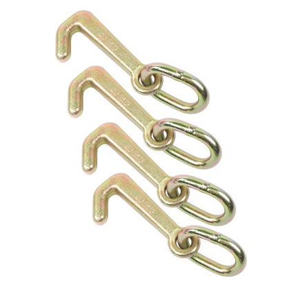 Solid Spare 4 Pack 5/16 Inch G70 Mini J Hook Hook 5400 Lbs Working Load Limit Towing Hooks