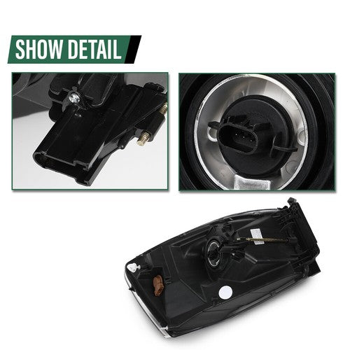 Solid Spare Clear Black Headlights Fit For 06-08 Dodge Ram 1500/2006-09 Ram 2500 3500
