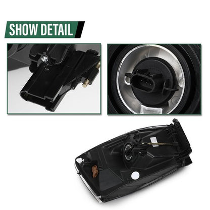 Solid Spare Clear Black Headlights Fit For 06-08 Dodge Ram 1500/2006-09 Ram 2500 3500