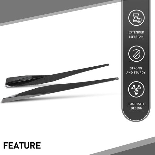 Solid Spare Fit For 2020 2021 2022 2023 Corvette C8 5VM Side Skirts Extension Lip Panel NEW