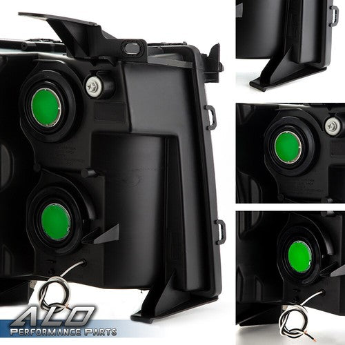 Solid Spare Fit For 07-14 Chevy Silverado 1500/2500/3500 LED DRL Strip Headlights Black
