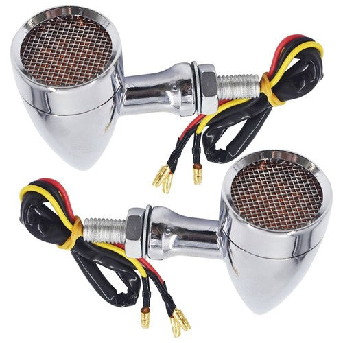 Solid Spare For Sportster XL 1200 883 Iron Motorcycle LED Turn Signal Lights Chrome