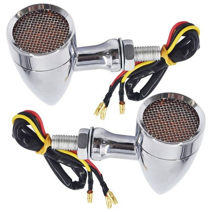 Solid Spare For Sportster XL 1200 883 Iron Motorcycle LED Turn Signal Lights Chrome
