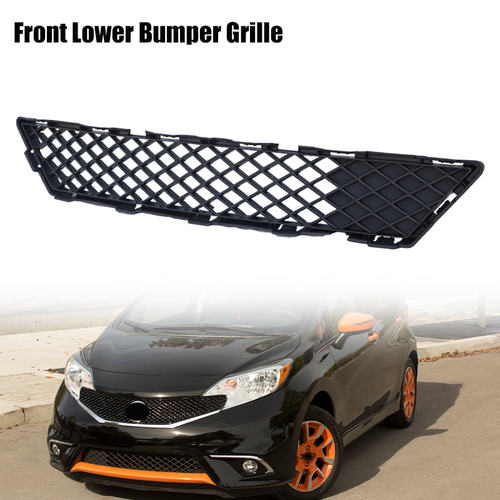 Front Lower Bumper Black Mesh Grille For 2015 16 Nissan Versa Note SR Hatchback