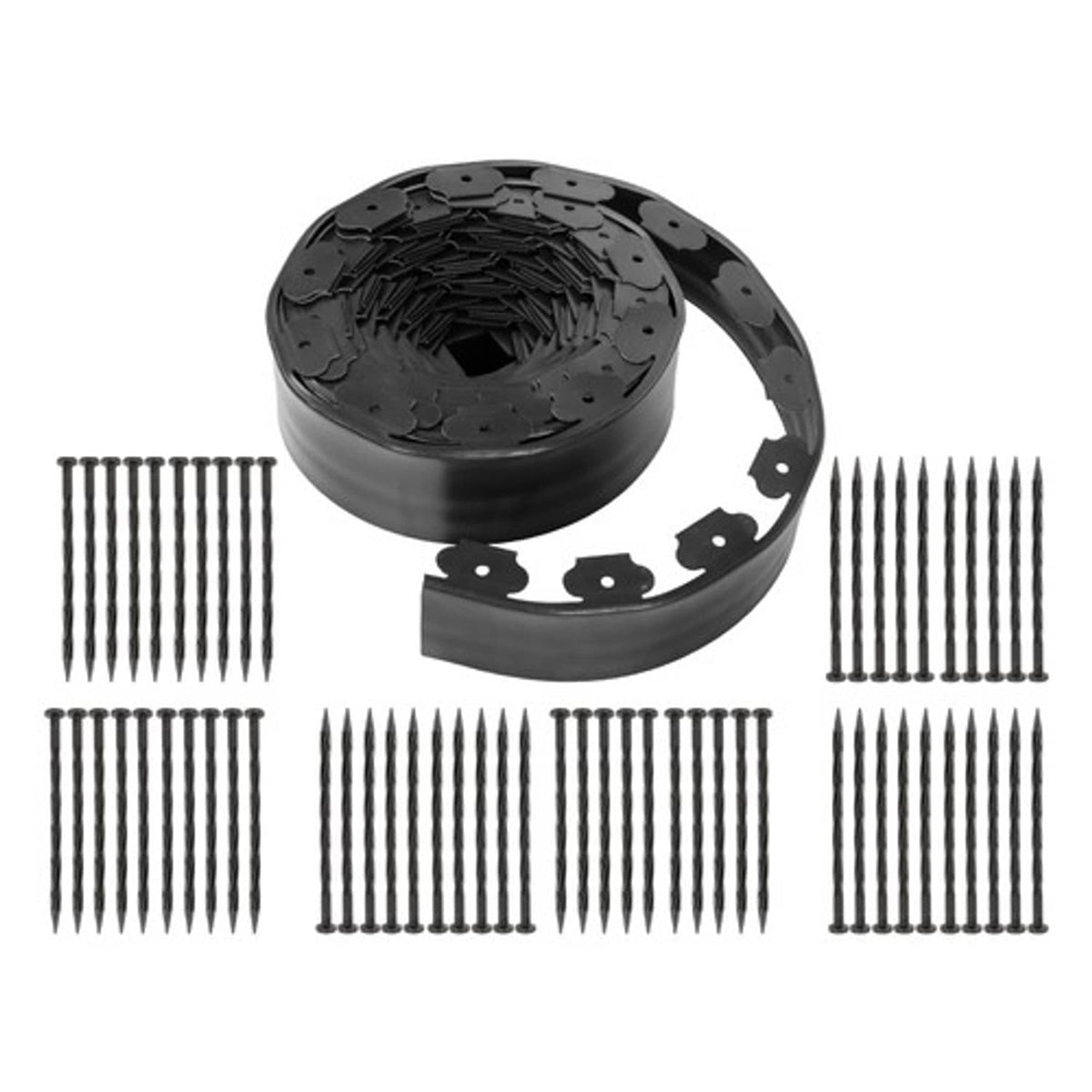 Solid Spare Garden Landscape Edging No Dig Lawn Edging Border With Anchoring Spikes Plastic