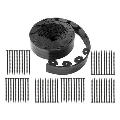 Solid Spare Garden Landscape Edging No Dig Lawn Edging Border With Anchoring Spikes Plastic