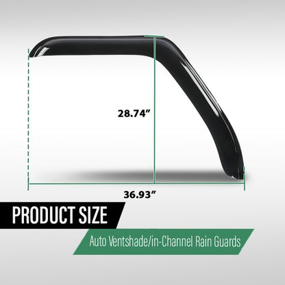 Solid Spare Fit For 2007-2017 Freightliner Cascadia Window Visors Deflector Rain Guards