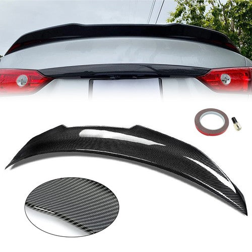 Solid Spare Rear Trunk Spoiler For 2014-2024 Infiniti Q50 Carbon Fiber Painted PSM STYLE
