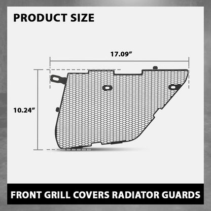 Solid Spare Fit For 2020-2025 Corvette C8 Aluminium Radiator Mesh Grill Grille Guards Covers