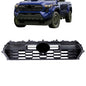 Solid Spare Front Upper Grille Grill W/Camera Hole Black Plastic For Toyota Tacoma 2024-2025